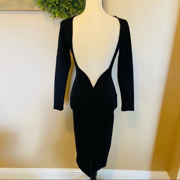 NWOT Va Va Voom Black Backless Midi Dress - Picture 7 of 9